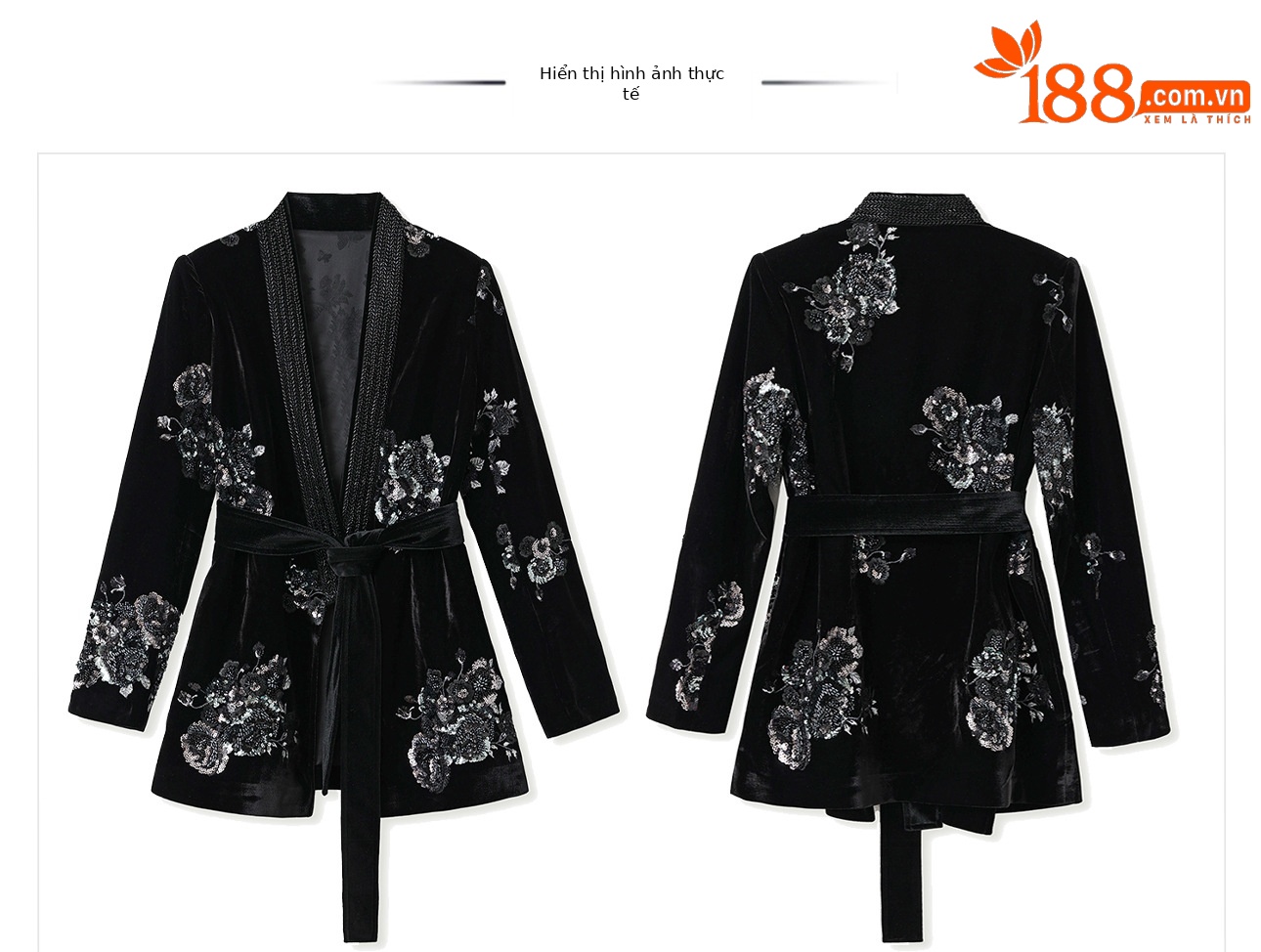 Bộ áo khoác + vest + chân váy nữ phong cách Trung Hoa mới thêu hoa hồng nổi — váy, áo vest, áo khoác chi tiết 18