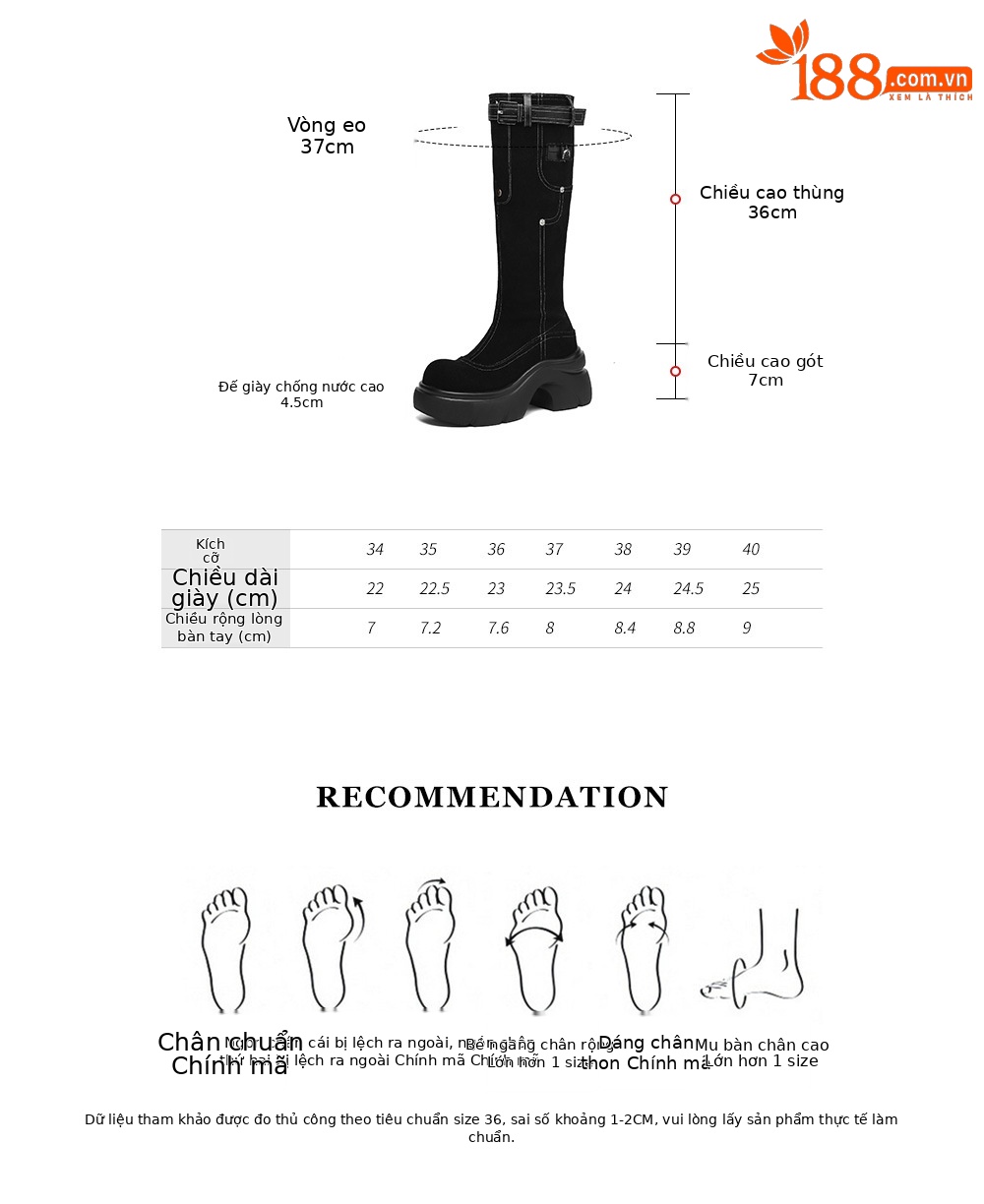 Boot nữ cao cổ hai kiểu mũi tròn đế dày phong cách Maillard da bò thời trang — Lớp lót nhung đen chi tiết 4
