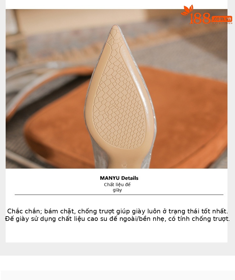 Giày cưới Jingang H8093/H6093 mũi nhọn gót 6 cm cho nữ — Rượu sâm banh【 6cm 】 chi tiết 7