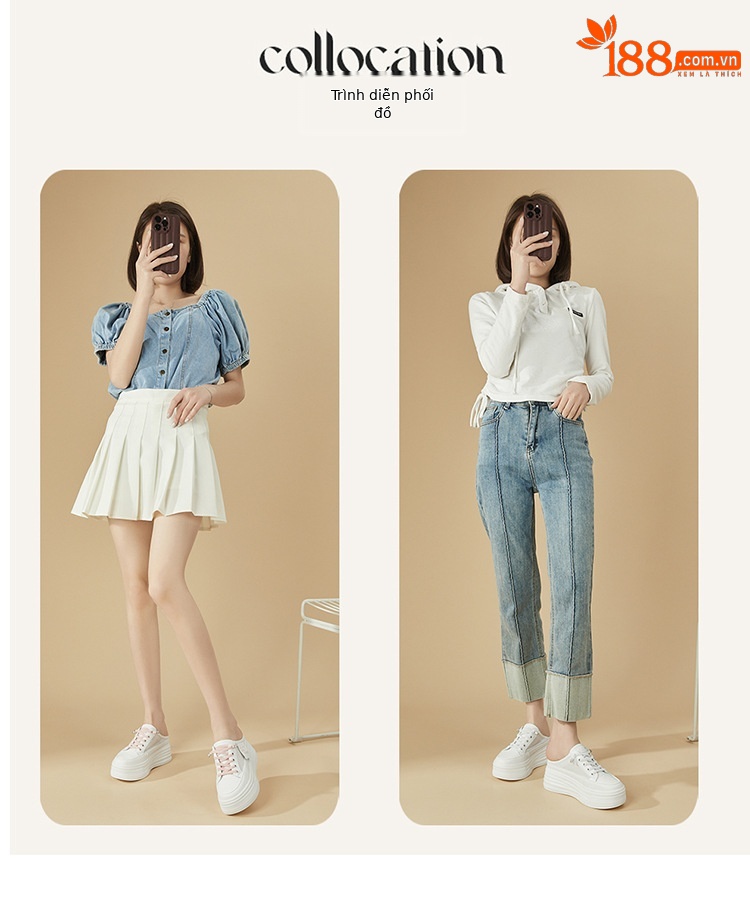 Dép lê nữ đế dày mùa hè phong cách thể thao — 4623101137 trắng xám, 4623303044 màu đen, 4623303045m màu sắc, 4623303044Trắng chi tiết 2