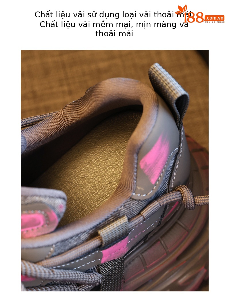 Giày sneaker nữ đế dày tăng chiều cao kiểu platform — màu đen chi tiết 8