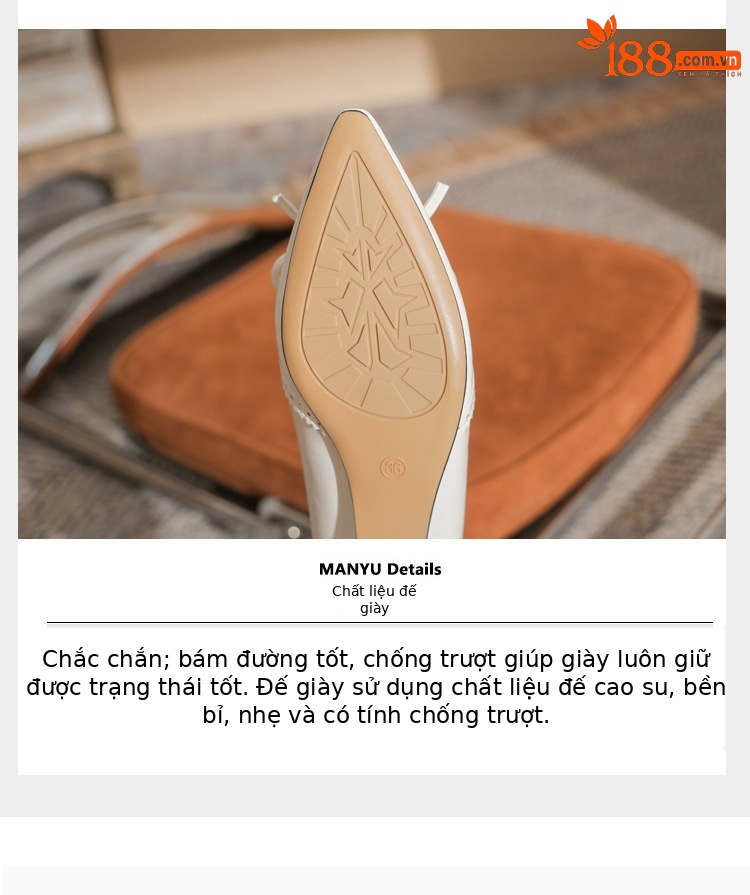 Giày cao gót nữ mũi nhọn gót wedge kiểu Pháp, gót thấp đa năng, miệng giày nông — màu đen chi tiết 6