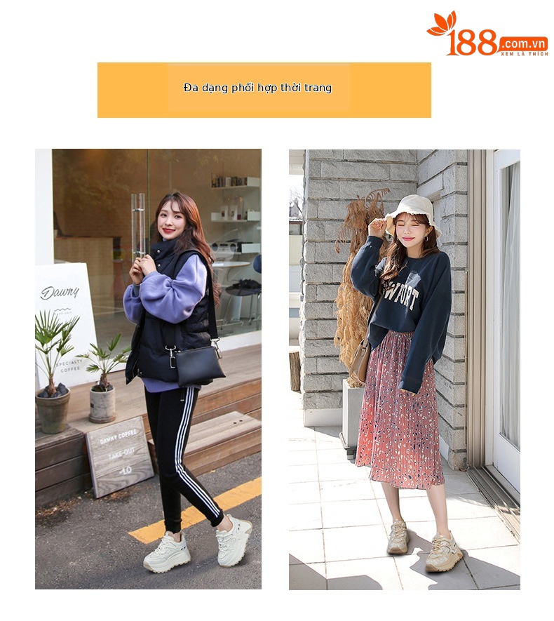 Giày sneaker nữ đế xuồng chunky phong cách retro, phối màu trẻ trung — M2977-1 plus màu trà sữa nhung, M2977-1 plus nhung màu mơ, M2977-1 plus nhung xám, M2977 lớp lót đơn màu mơ chi tiết 6