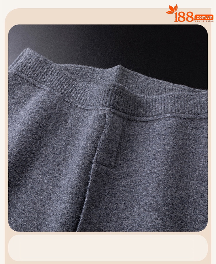 Quần legging nữ len cashmere dày dặn giữ nhiệt lưng cao — phụ nữ da đen chi tiết 8