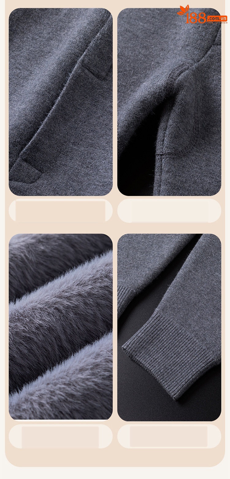 Quần legging nữ len cashmere dày dặn giữ nhiệt lưng cao — phụ nữ da đen chi tiết 9
