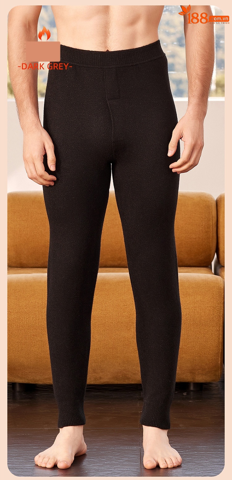 Quần legging nữ len cashmere dày dặn giữ nhiệt lưng cao — phụ nữ da đen chi tiết 13