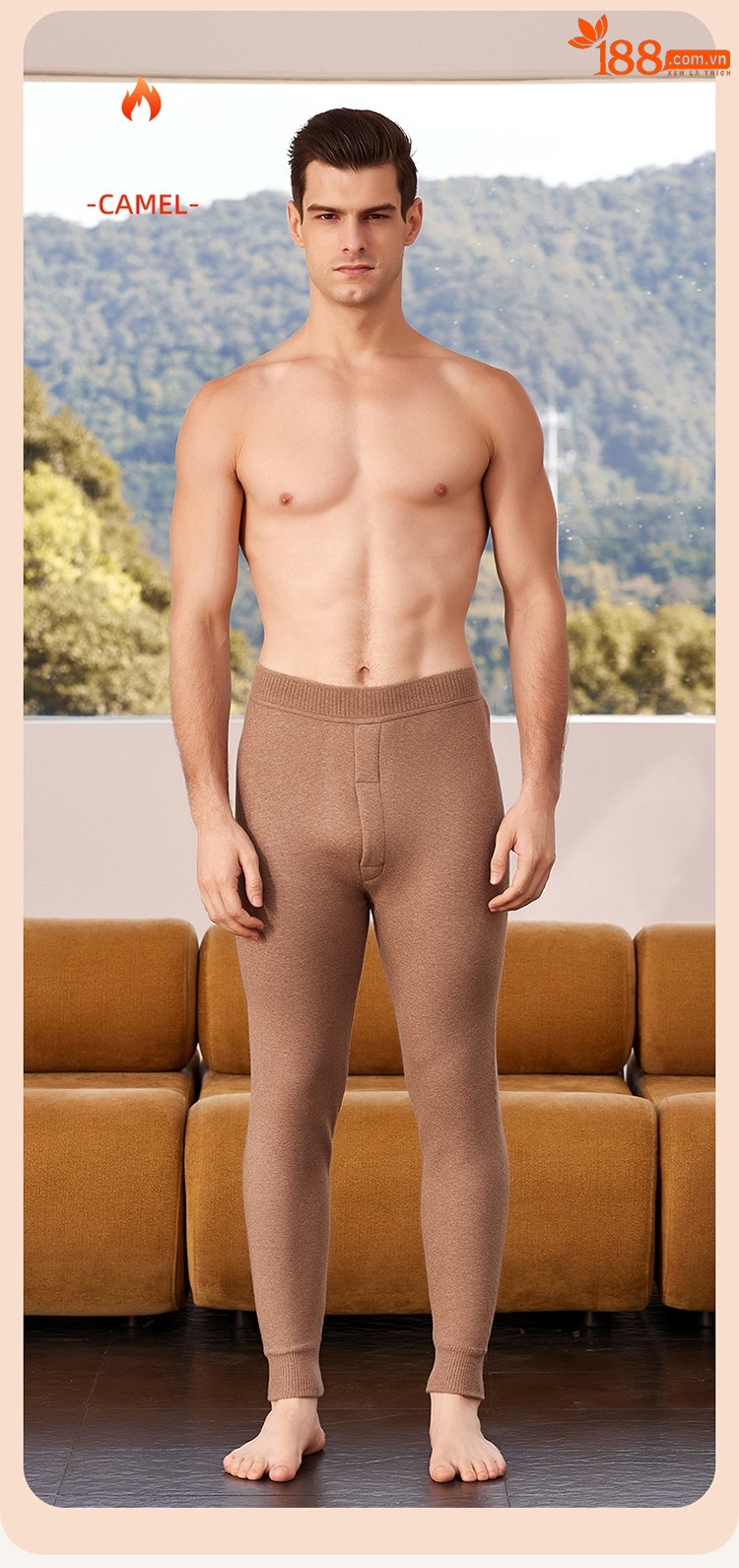 Quần len cashmere lót lông cừu dày ấm mùa đông Hengyuanxiang — màu xám của nam giới chi tiết 17