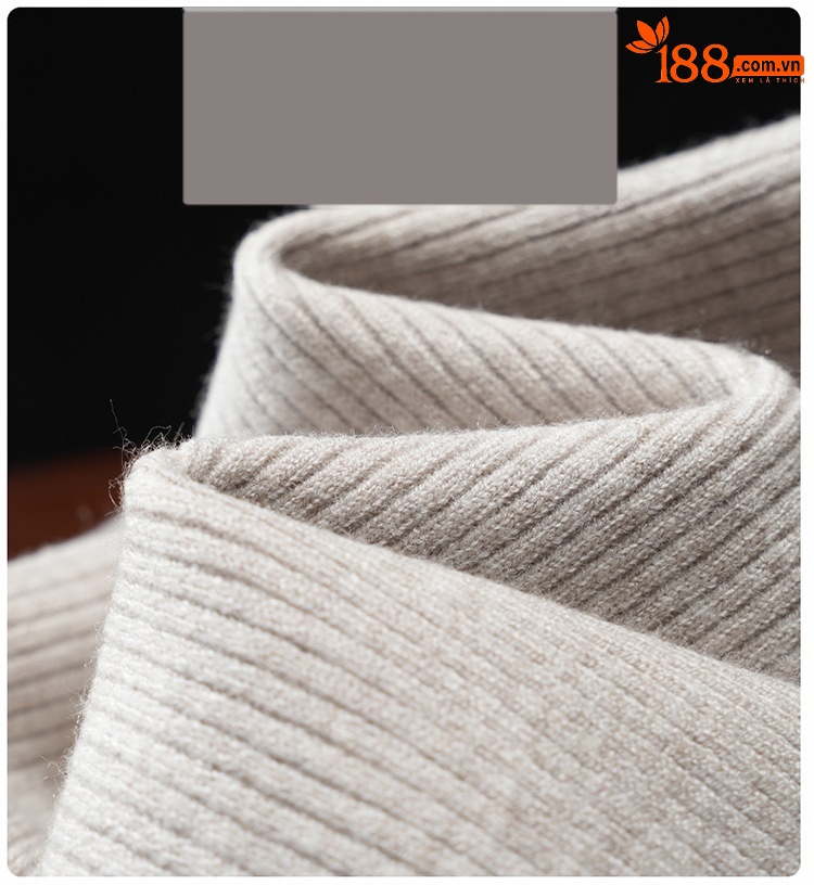 Quần len cashmere nam lưng cao dày ấm — Màu xám đậm của nam giới chi tiết 3