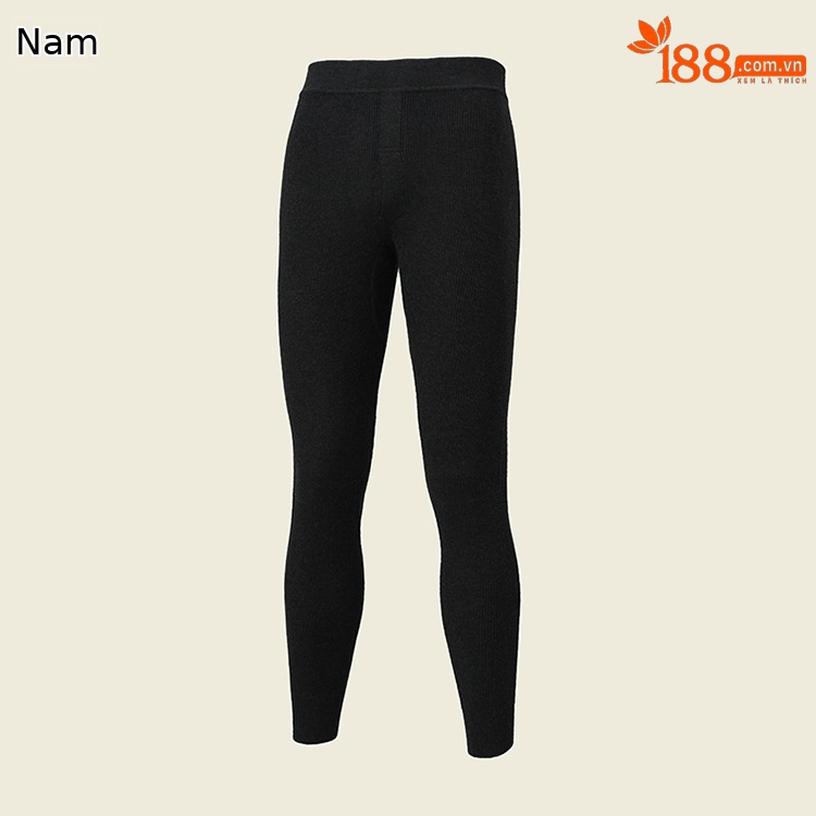 Quần len cashmere nam lưng cao dày ấm — Màu xám đậm của nam giới chi tiết 8