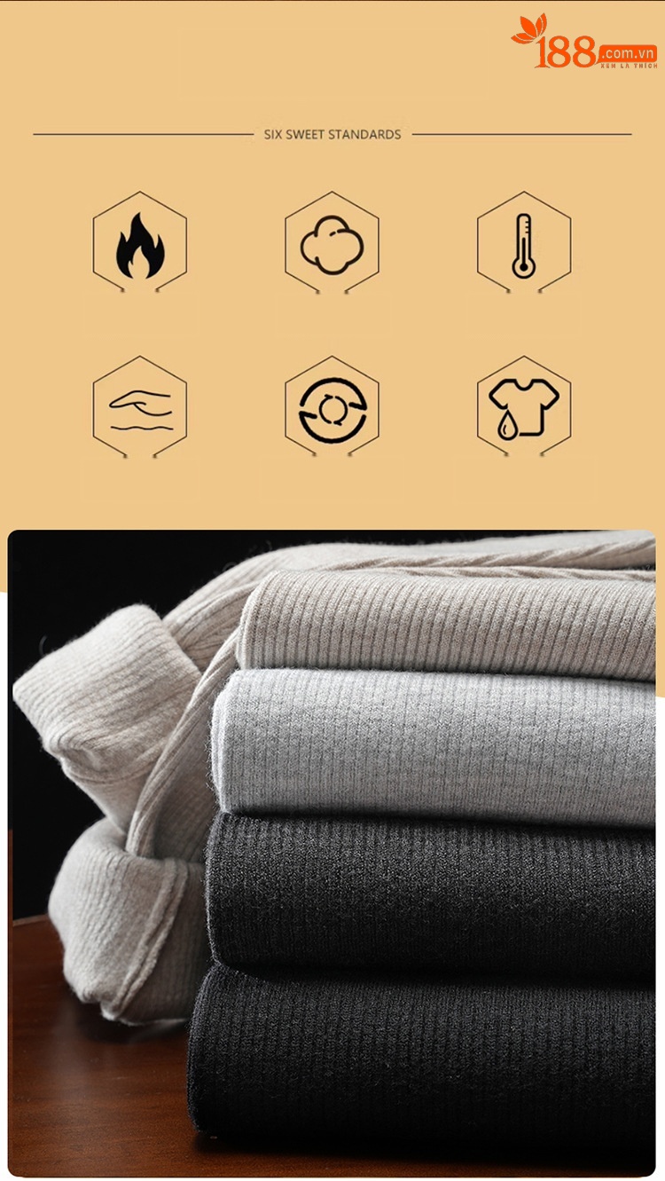 Quần len cashmere nam lưng cao dày ấm — Màu xám đậm của nam giới chi tiết 2