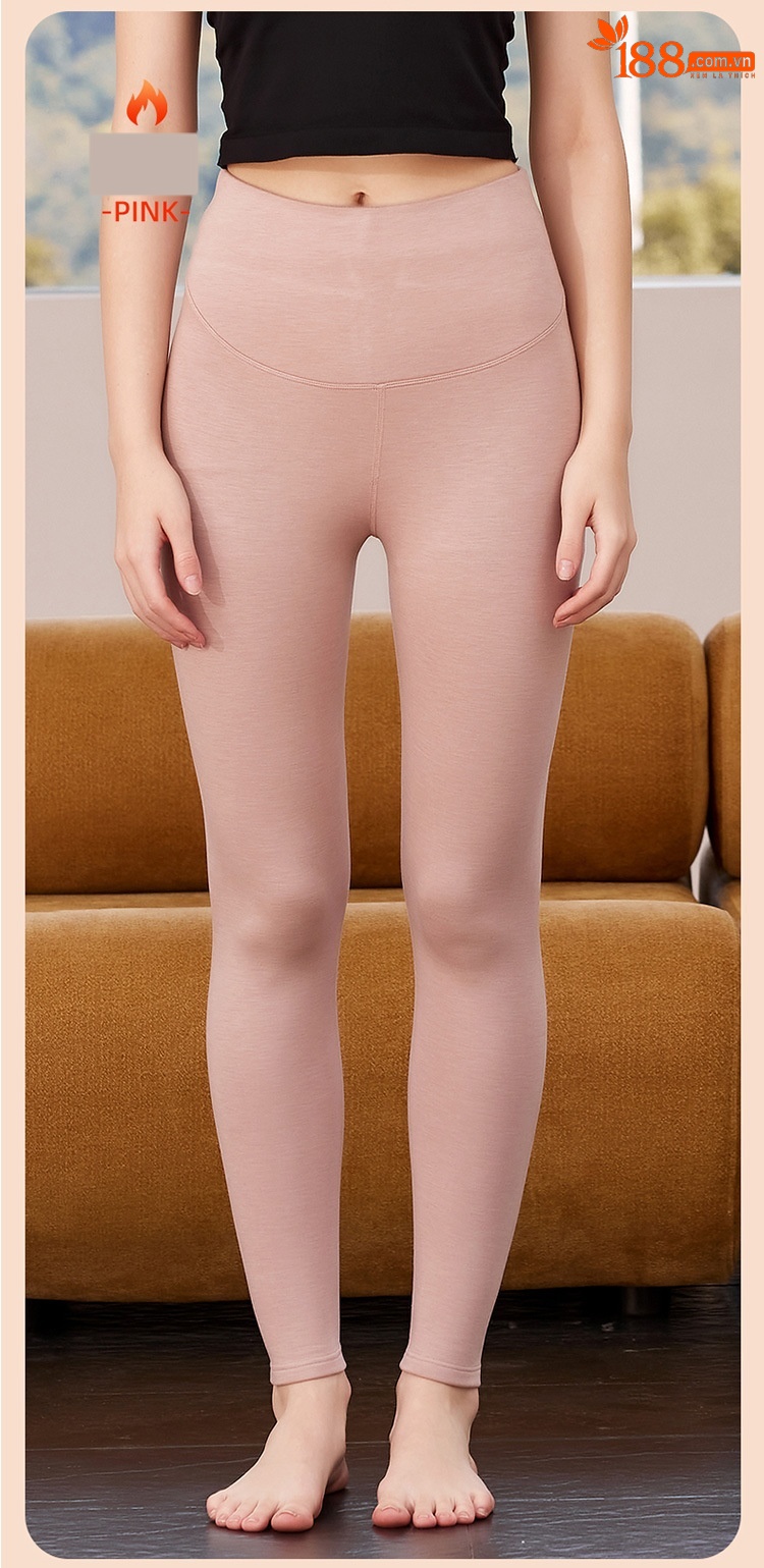 Quần legging len nguyên chất mỏng Hengyuanxiang ôm sát, giữ ấm mùa thu đông — Màu xanh hải quân nam chi tiết 12