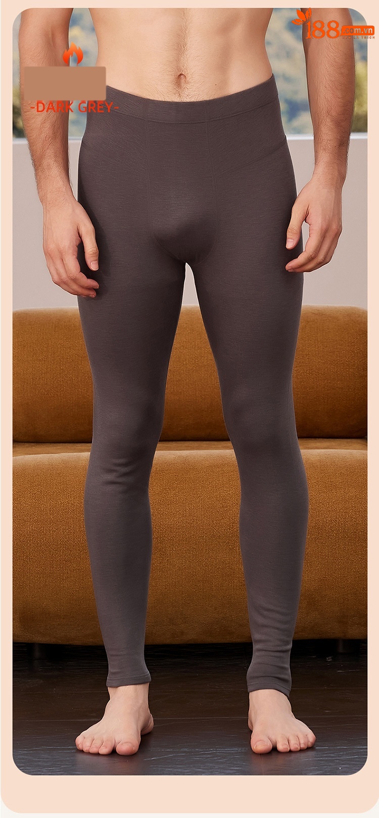 Quần legging len nguyên chất mỏng Hengyuanxiang ôm sát, giữ ấm mùa thu đông — Màu xanh hải quân nam chi tiết 17