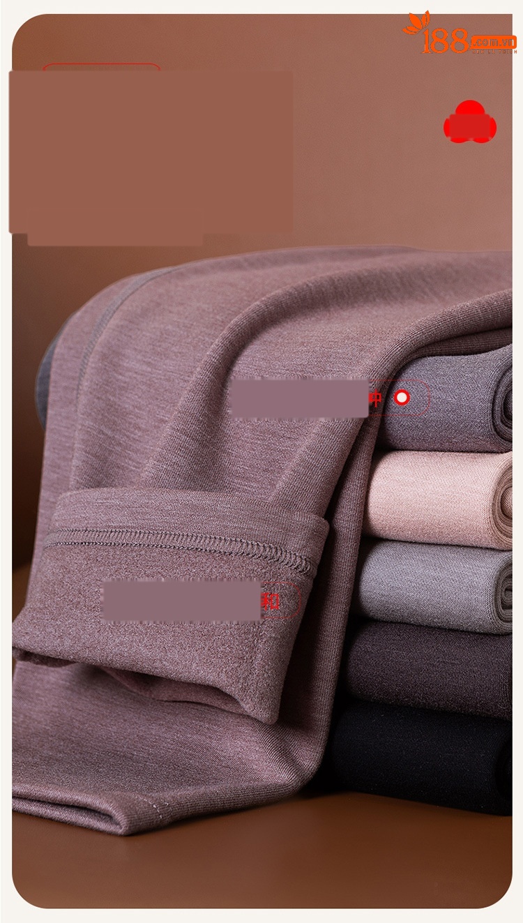 Quần legging len nguyên chất mỏng Hengyuanxiang ôm sát, giữ ấm mùa thu đông — Màu xanh hải quân nam chi tiết 7