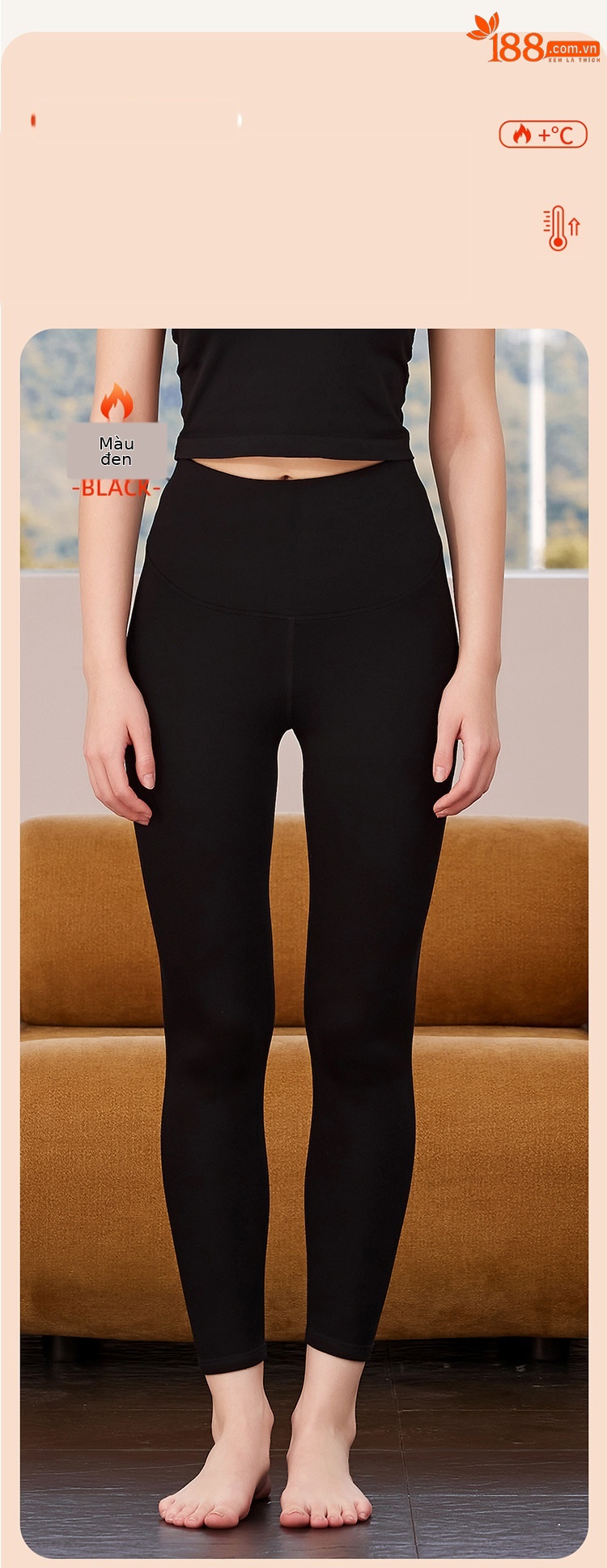 Quần legging len nguyên chất mỏng Hengyuanxiang ôm sát, giữ ấm mùa thu đông — Màu xanh hải quân nam chi tiết 10