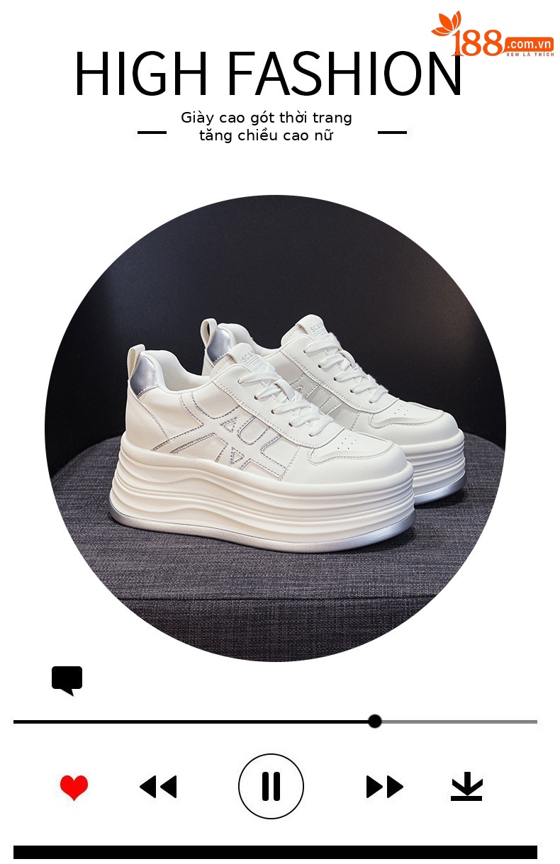 Giày sneaker nữ đế dày tăng chiều cao phong cách thể thao đa năng — M2985 lót đơn màu bạc, M2985-1 cộng với nhung đỏ, M2985-1 plus nhung bạc, M2985 lót đơn màu đỏ chi tiết 5