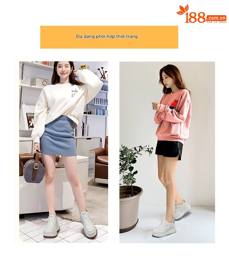 Giày sneaker nữ đế dày tăng chiều cao phong cách thể thao đa năng — M2985 lót đơn màu bạc, M2985-1 cộng với nhung đỏ, M2985-1 plus nhung bạc, M2985 lót đơn màu đỏ chi tiết 6