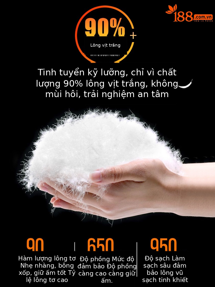 Áo khoác lông vũ ngắn cổ chữ V dáng suông cho nữ — Màu nâu