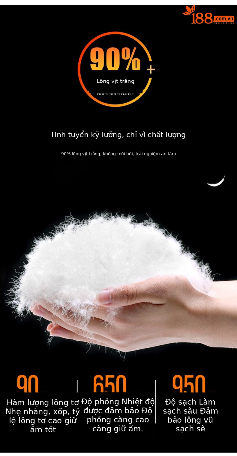 Áo khoác lông vũ ngắn cổ chữ V dáng suông cho nữ — Màu nâu chi tiết 4