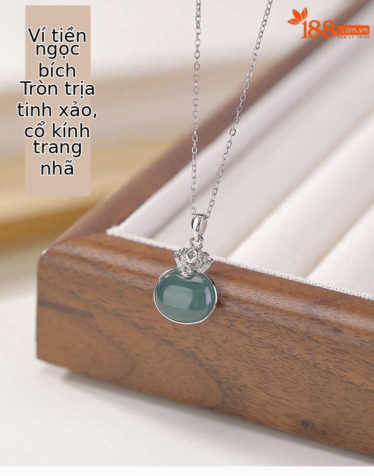 Mặt dây chuyền bạc S925 phong cách retro tinh tế, thiết kế túi tiền Trung Quốc — Mặt dây chuyền đơn (không bao gồm dây chuyền) chi tiết 1
