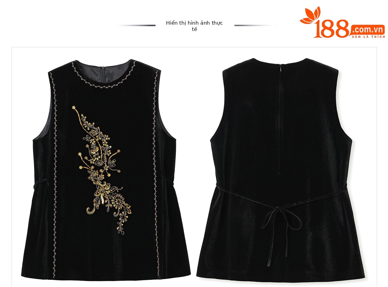 Áo vest nhung đính cườm retro không tay kết hợp chân váy đồng bộ NX005 — váy, áo vest chi tiết 18
