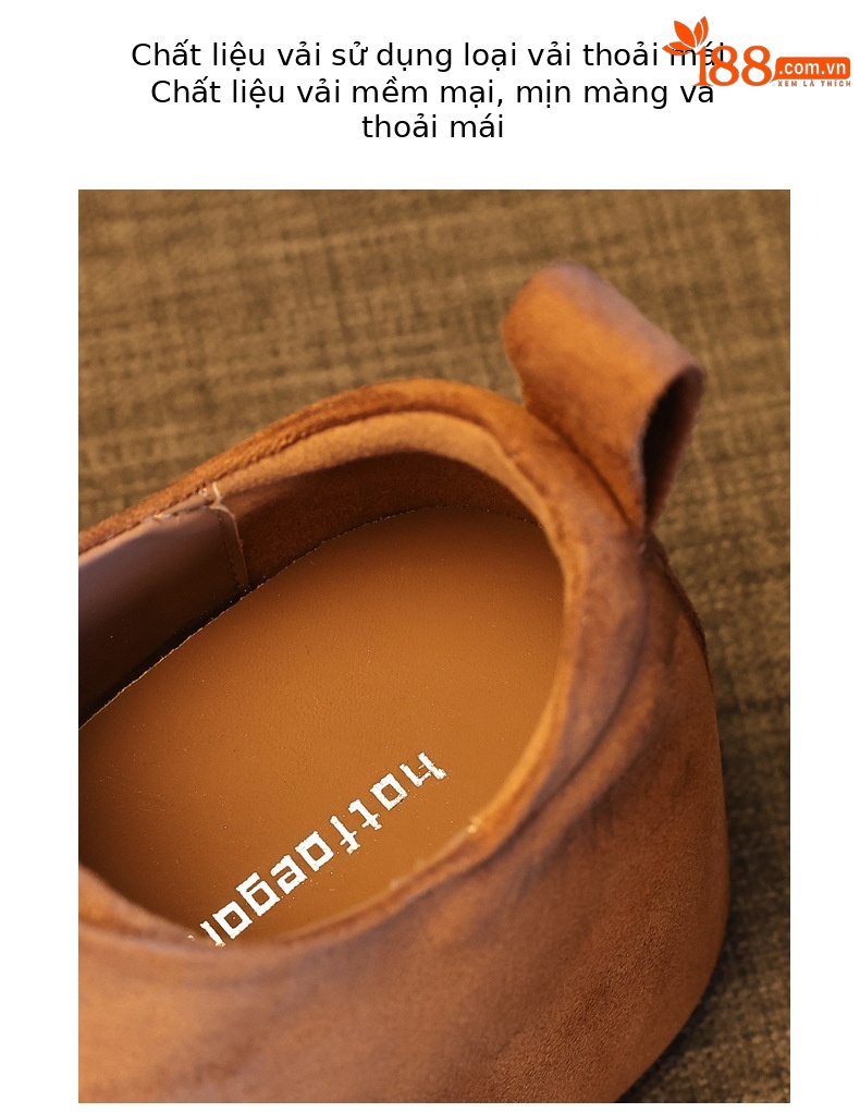 Giày lười nữ Birkenstock đế xuồng dày nâng chiều cao, đế mềm mùa thu — con lạc đà chi tiết 8