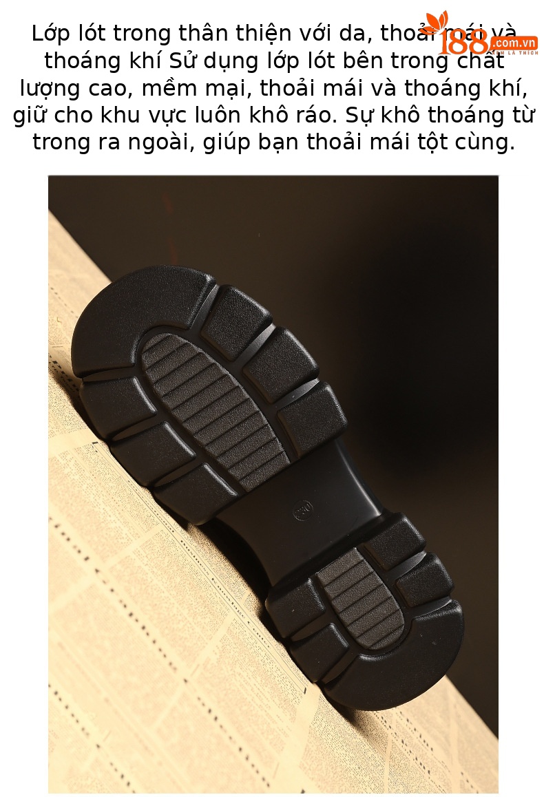 Boot nữ đế dày nâng chiều cao phong cách Anh cổ điển mùa thu đông — Lớp lót nhung đen chi tiết 7