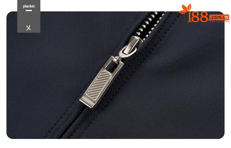 Áo khoác nam cổ đứng Hengyuanxiang dáng bomber mùa thu đông plus size — màu đen chi tiết 13