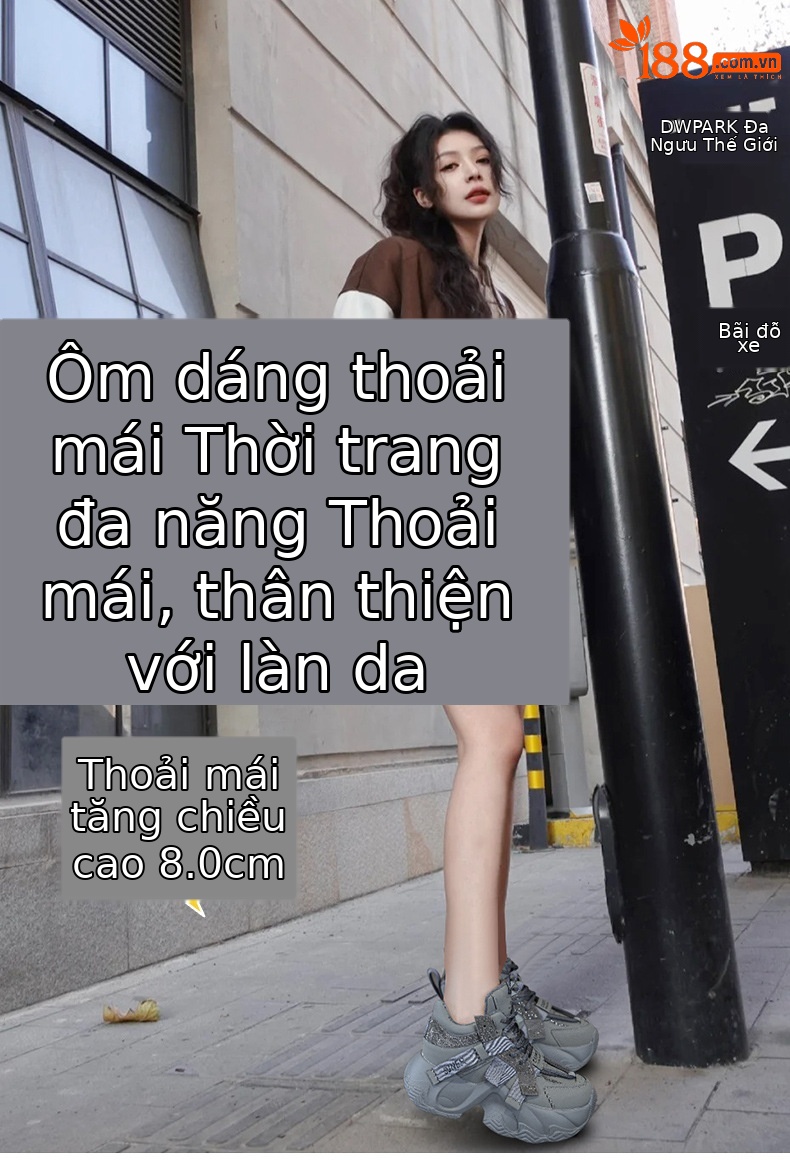 Giày sneaker nữ chunky đế dày tăng chiều cao 8cm, đính đá pha lê, dây buộc thời trang — M2991 lót đơn màu đen, M2991-1 plus nhung nâu, M2991 lót đơn màu xám, M2991-1 plus nhung xám chi tiết 1