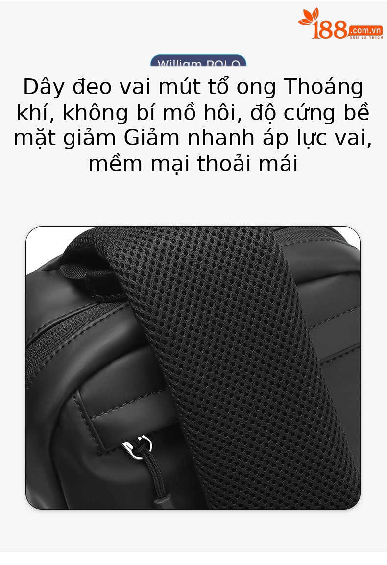 Túi đeo chéo nam thời trang nhẹ, dung tích lớn đa năng ngoài trời chi tiết 4