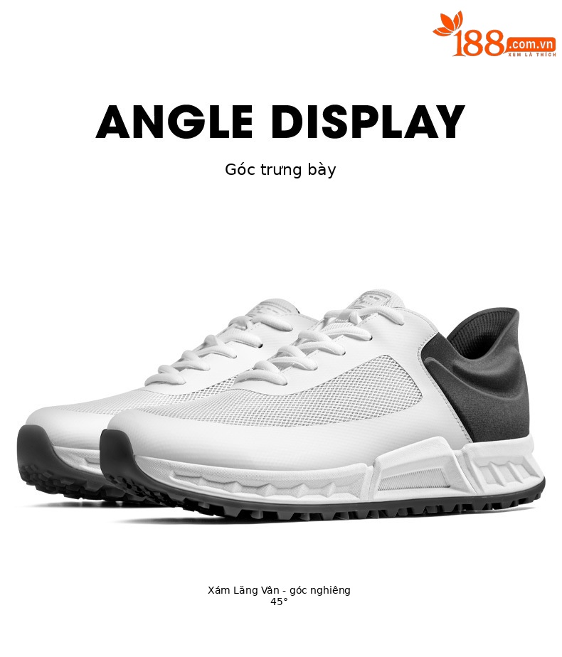 Giày golf nam PGM đế đệm phục hồi, lưới thoáng khí chống trơn trượt — XZ443-Lingyun Xám chi tiết 17