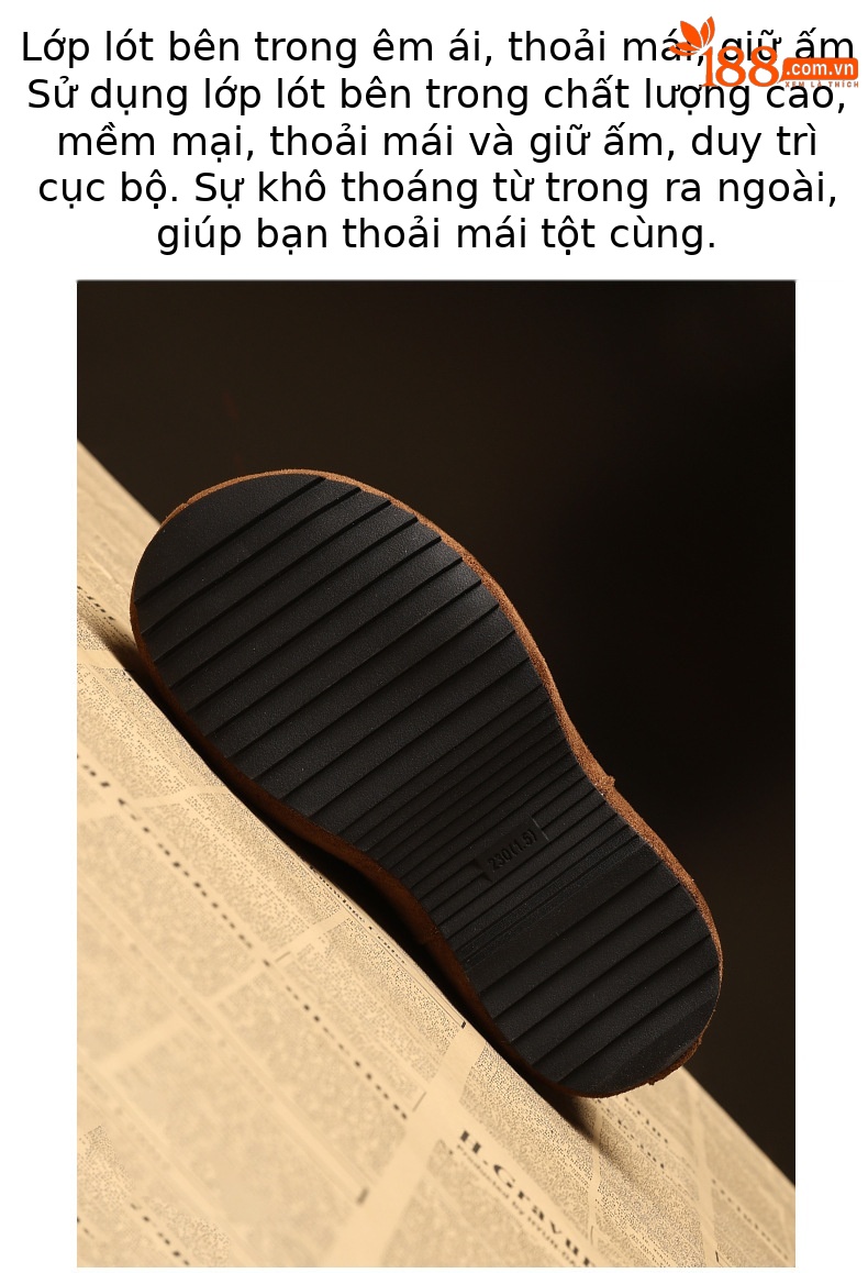 Boot Chelsea nữ cổ thun đế dày tăng chiều cao lót lông cừu mùa thu đông — Màu nâu chi tiết 7