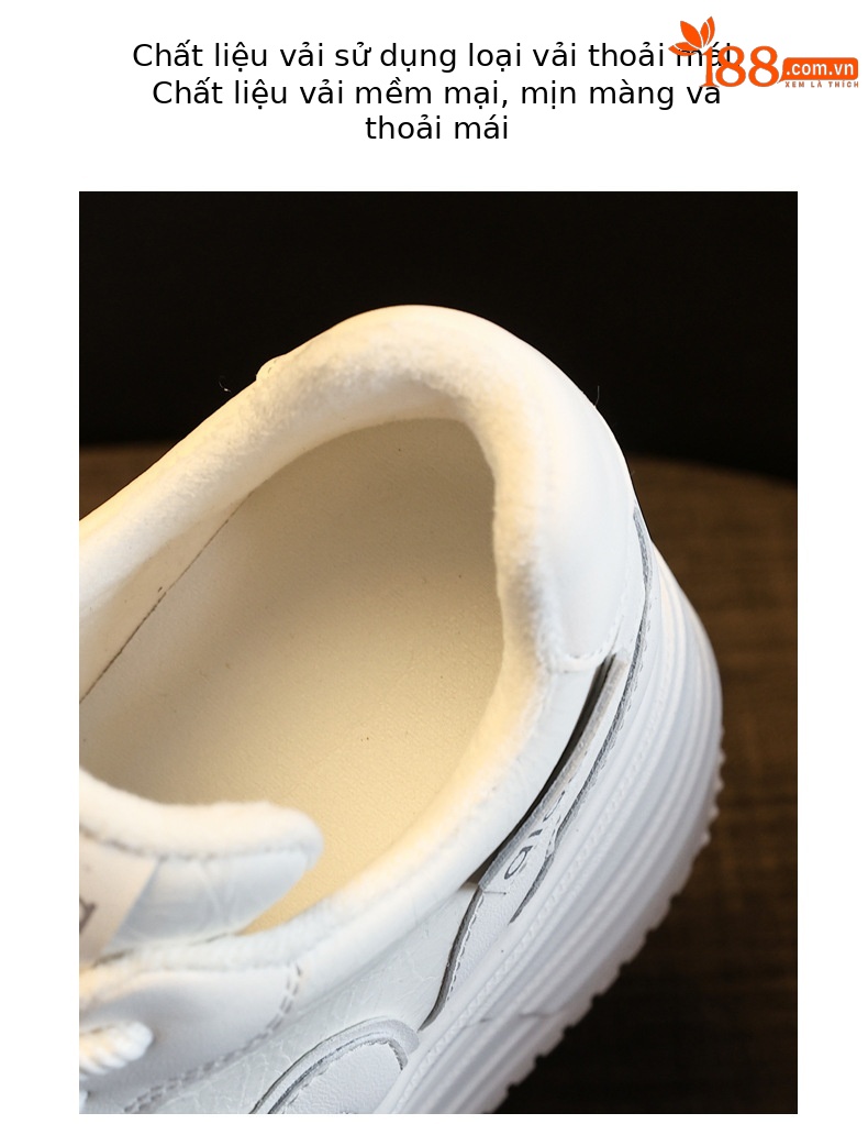 Giày sneaker nữ đế dày tăng chiều cao, phong cách đa năng, lót nhung ấm — gạo nâu chi tiết 8