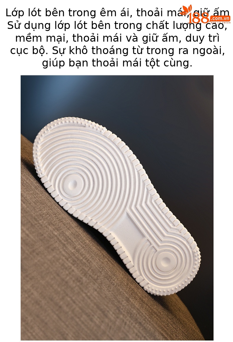 Giày sneaker nữ đế dày tăng chiều cao, phong cách đa năng, lót nhung ấm — gạo nâu chi tiết 9