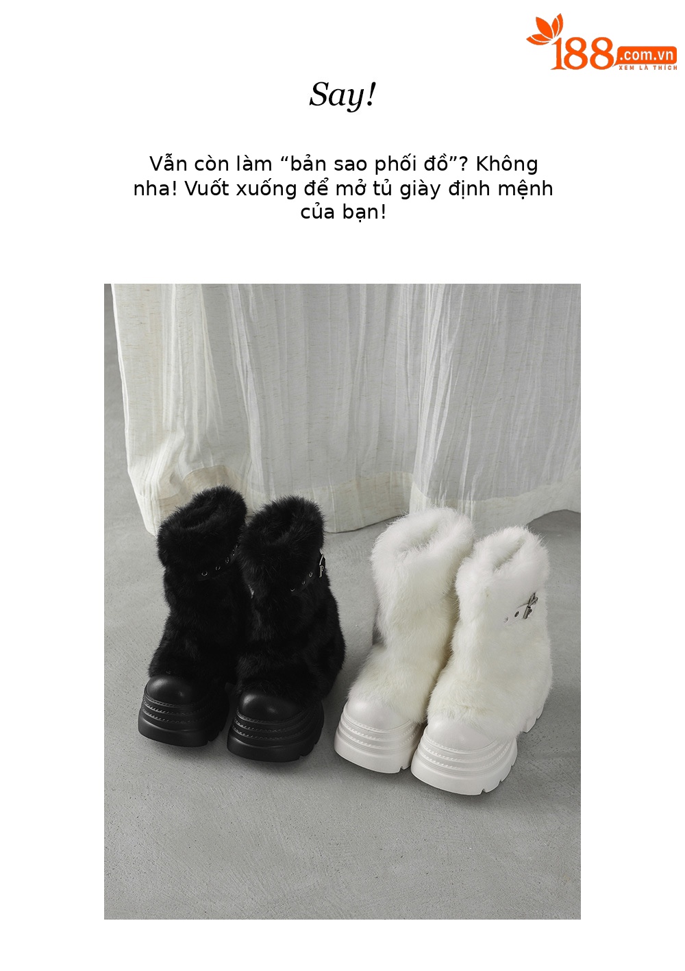 Giày bốt tuyết lông dày da thật 10cm, đế siêu dày, cổ ngắn, tăng chiều cao — màu đen chi tiết 2