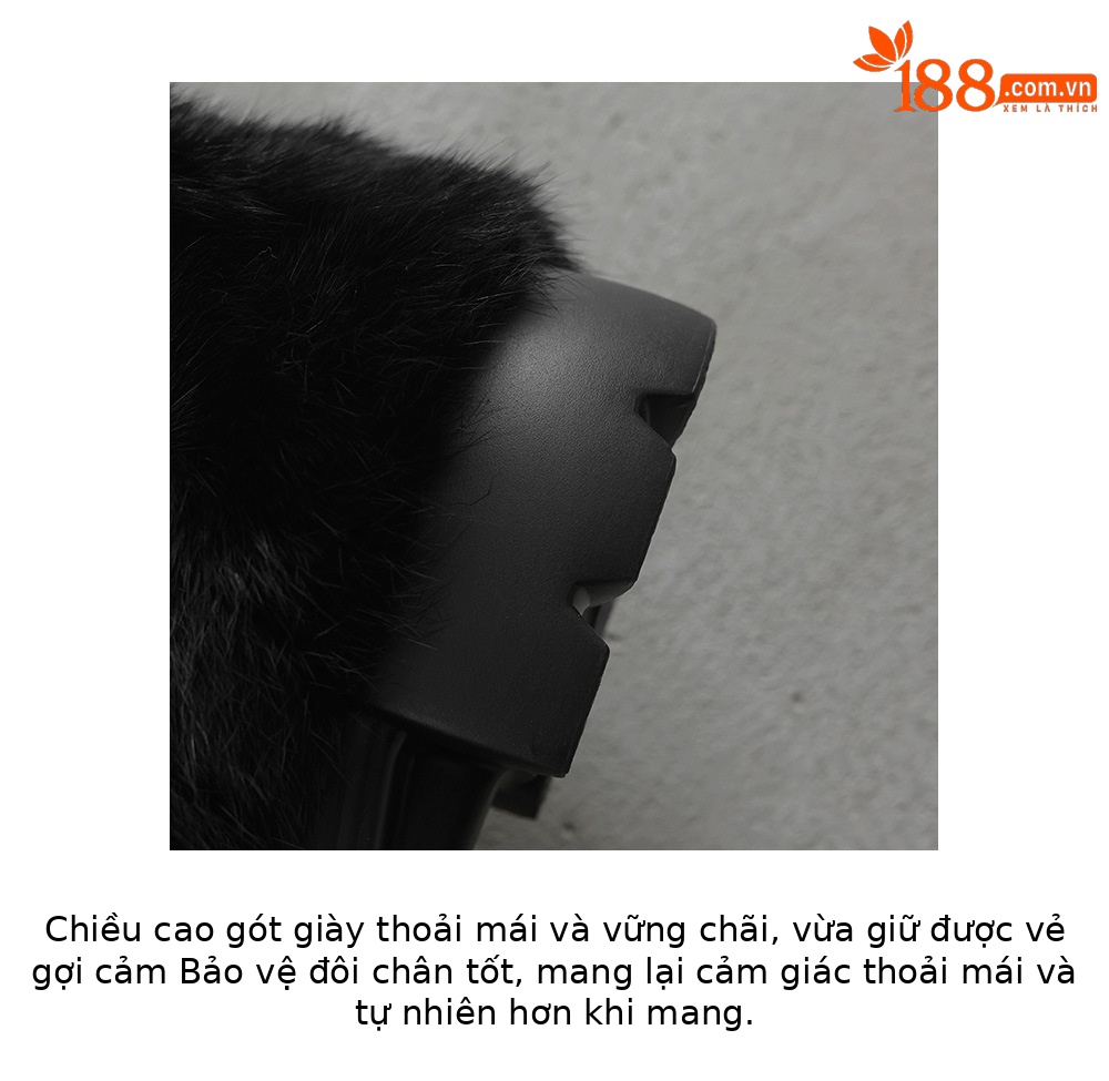 Giày bốt tuyết lông dày da thật 10cm, đế siêu dày, cổ ngắn, tăng chiều cao — màu đen chi tiết 6