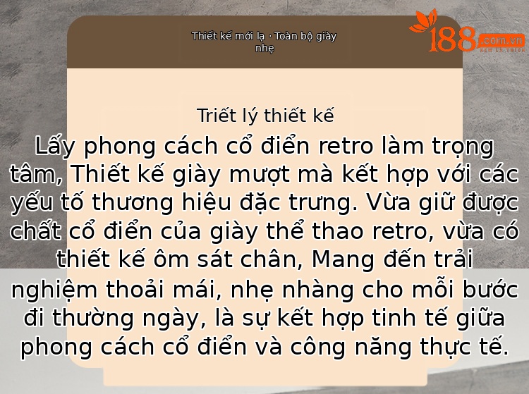 Giày thể thao nam đế dày phong cách Balance, thoáng khí, hợp thời trang — 699m kaki chi tiết 4