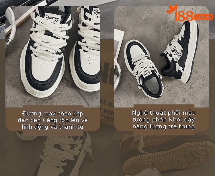Giày thể thao nam đế dày phong cách Balance, thoáng khí, hợp thời trang — 699m kaki chi tiết 7