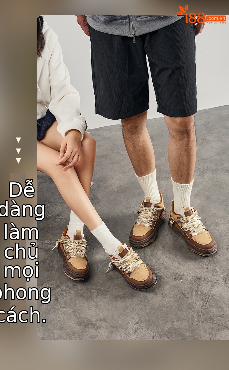 Giày thể thao nam đế dày phong cách Balance, thoáng khí, hợp thời trang — 699m kaki chi tiết 10