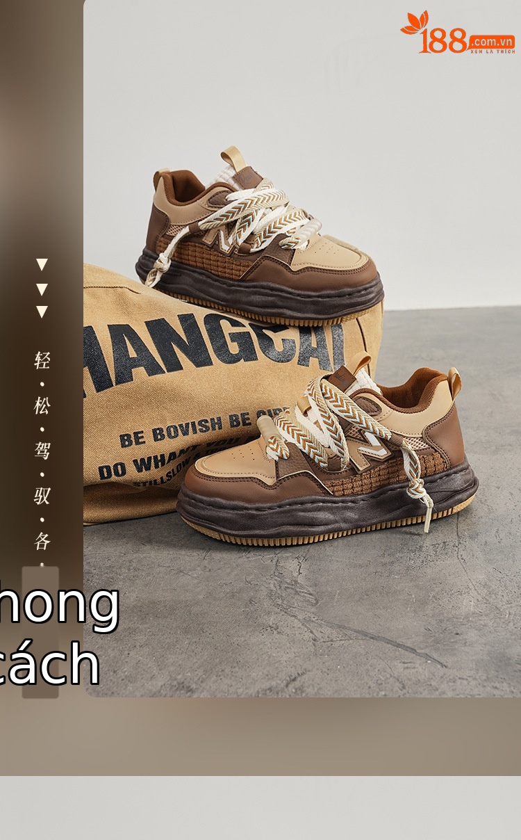Giày thể thao nam đế dày phong cách Balance, thoáng khí, hợp thời trang — 699m kaki chi tiết 19