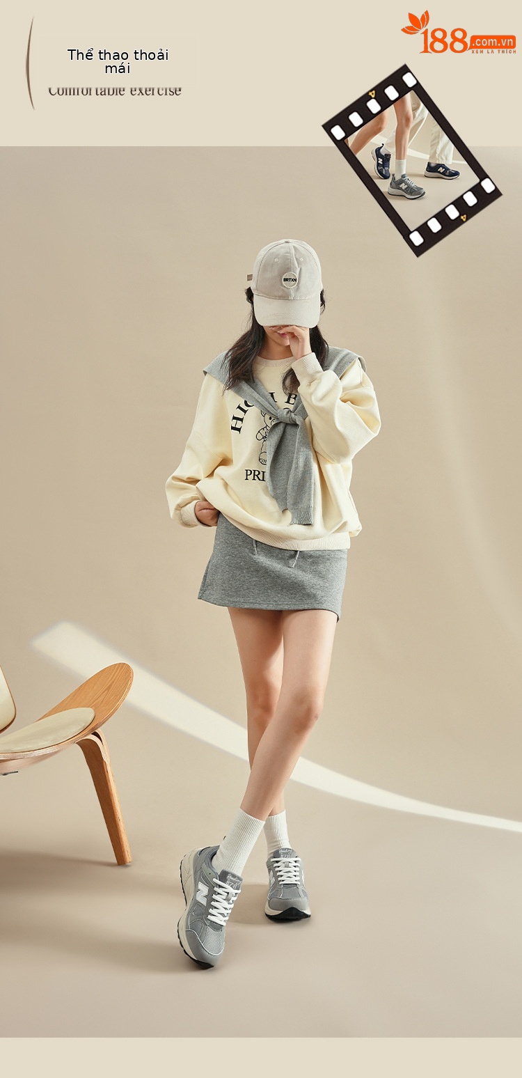 Giày thể thao retro unisex Putian Xuân Thu Balance Cool Running N878 đế dày giảm chấn — 878 Yuanzu màu xám chi tiết 10