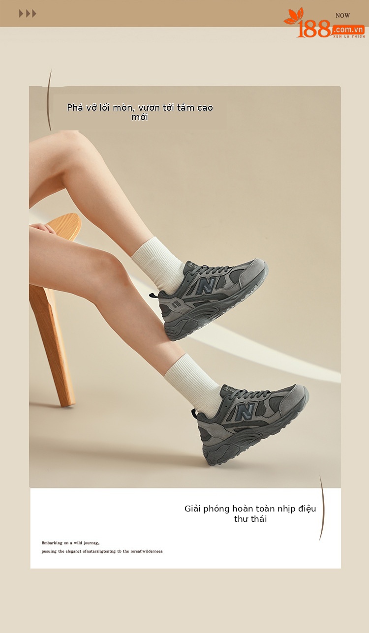 Giày thể thao retro unisex Putian Xuân Thu Balance Cool Running N878 đế dày giảm chấn — 878 Yuanzu màu xám chi tiết 22