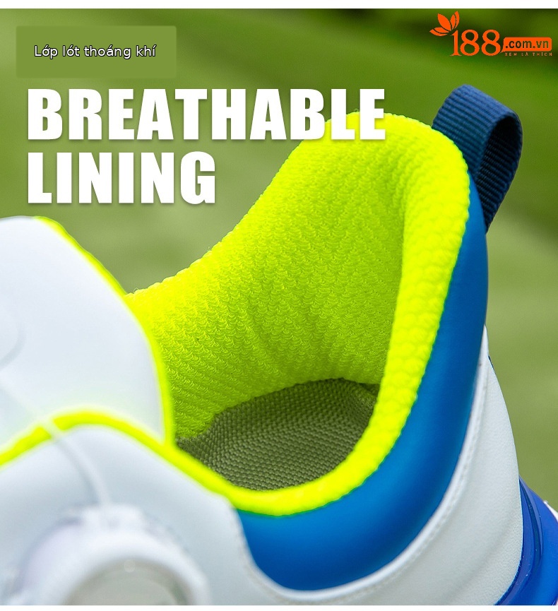Giày golf nam PGM siêu nhẹ đế giữa bỏng ngô chống thấm nước — Qingchi White [Siêu chống nước/Đế giữa bỏng ngô/Giày chống trượt] XZ446 chi tiết 16