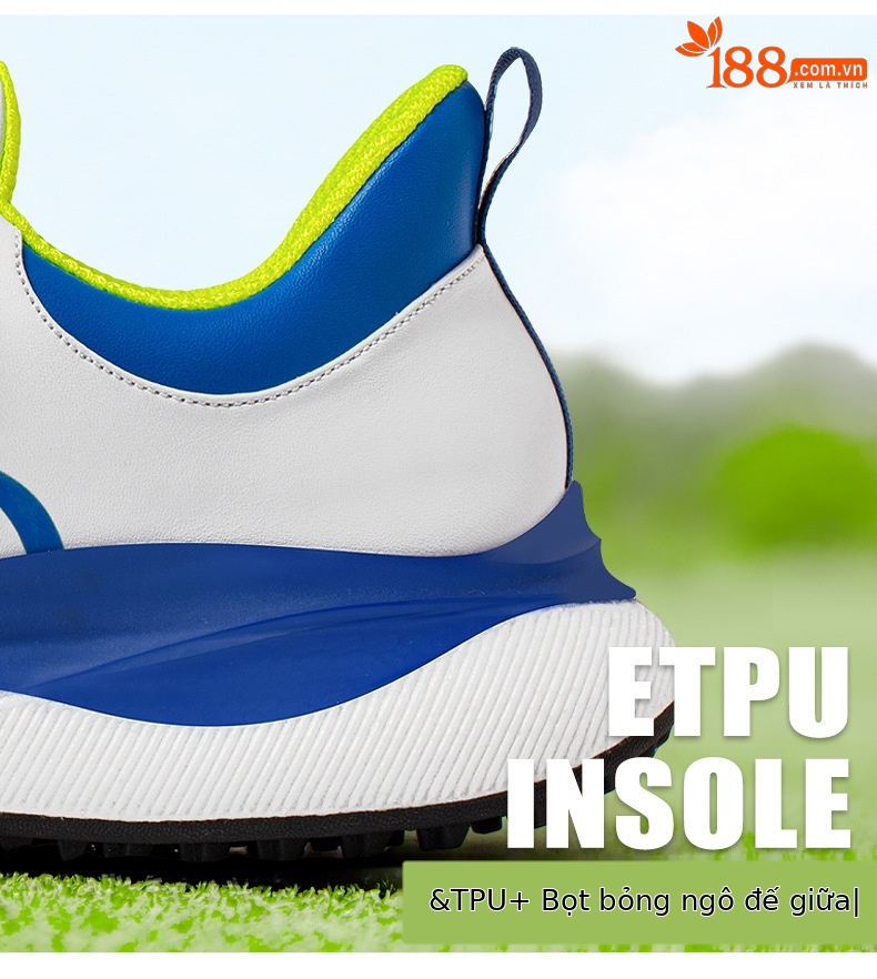 Giày golf nam PGM siêu nhẹ đế giữa bỏng ngô chống thấm nước — Qingchi White [Siêu chống nước/Đế giữa bỏng ngô/Giày chống trượt] XZ446 chi tiết 19