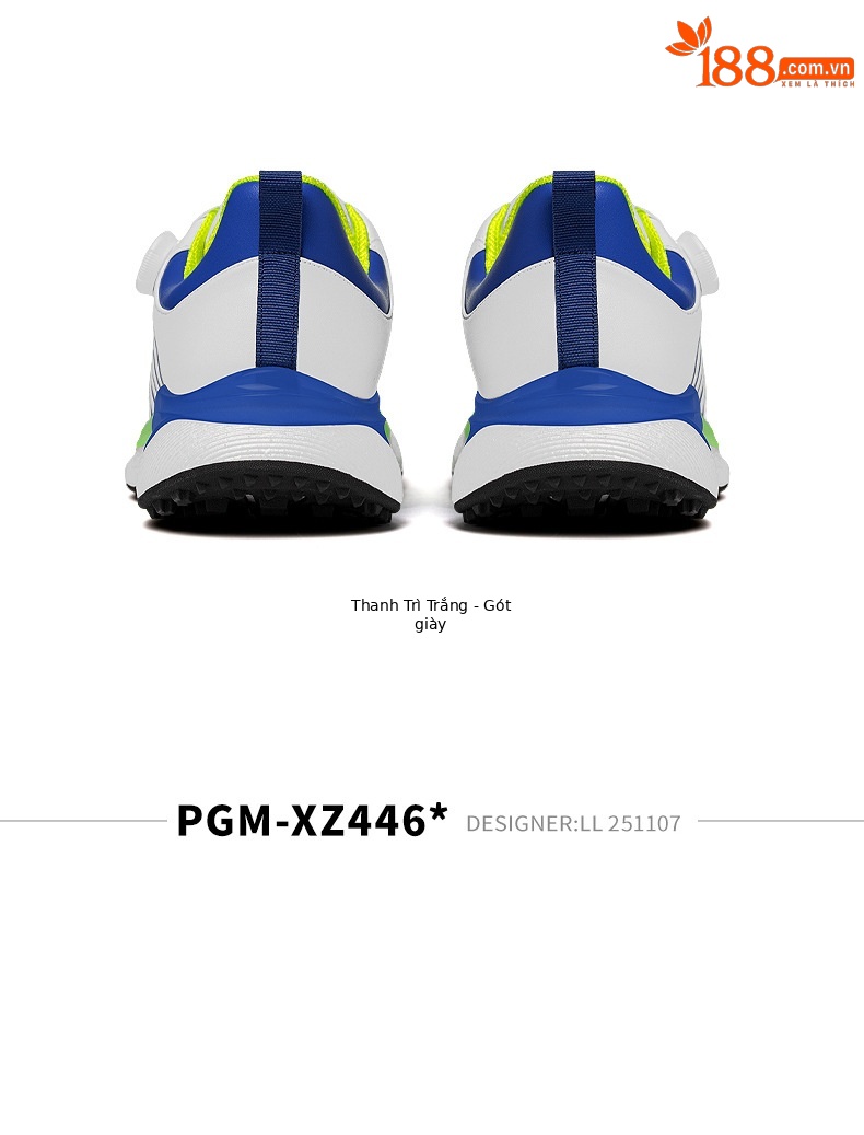 Giày golf nam PGM siêu nhẹ đế giữa bỏng ngô chống thấm nước — Qingchi White [Siêu chống nước/Đế giữa bỏng ngô/Giày chống trượt] XZ446 chi tiết 22