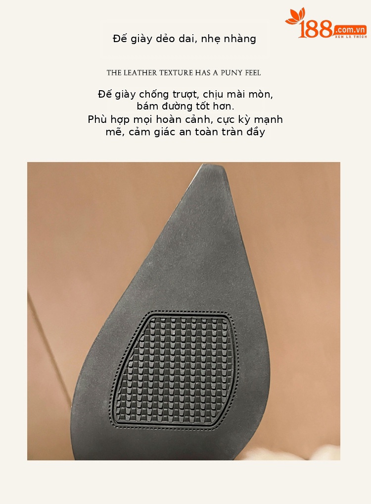 Boot nữ cổ cao quá gối da lộn mũi nhọn kim loại gót 8cm miệng chữ V — Lớp lót da lộn màu đen chi tiết 8