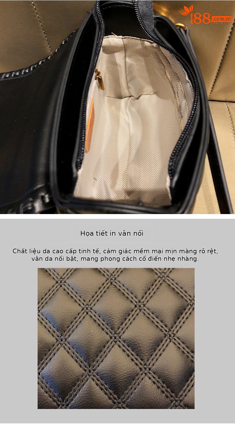 Túi đeo chéo da cao cấp dáng vuông nhỏ phong cách Hàn Quốc — Gấu Nhỏ/Bu Bu/Đen, Gấu Nhỏ/Bu Bu/Trắng chi tiết 4