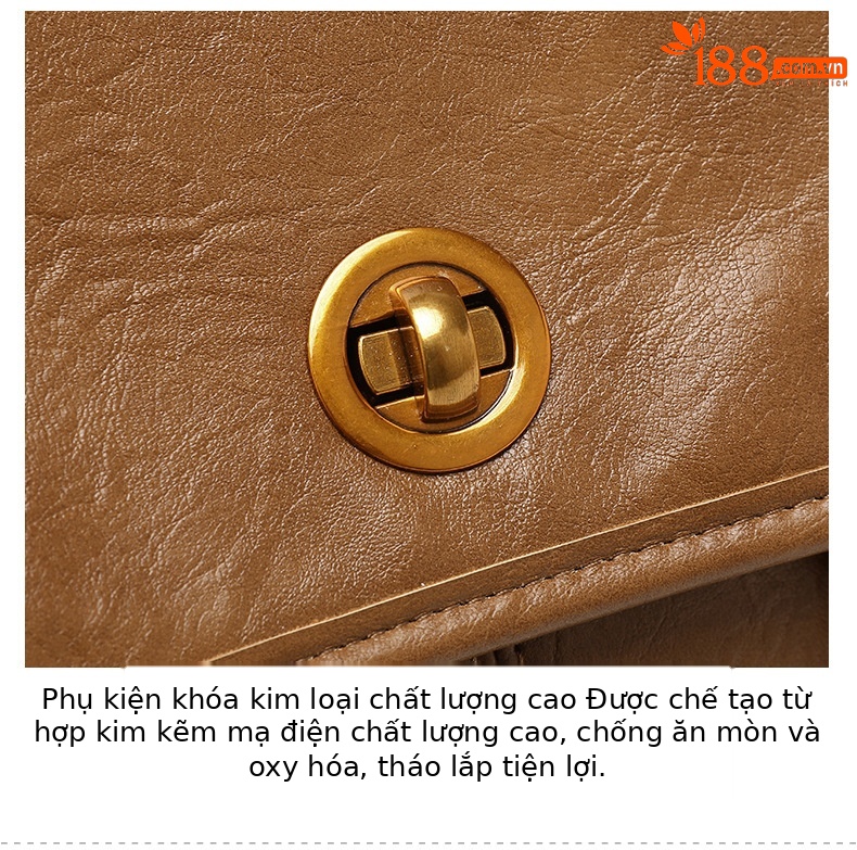 Balo mini nữ phong cách preppy Hàn Quốc, kiểu dáng độc đáo cao cấp, đa năng, có thể đeo chéo hoặc xách tay (27×11×24 cm) — màu nâu chi tiết 17