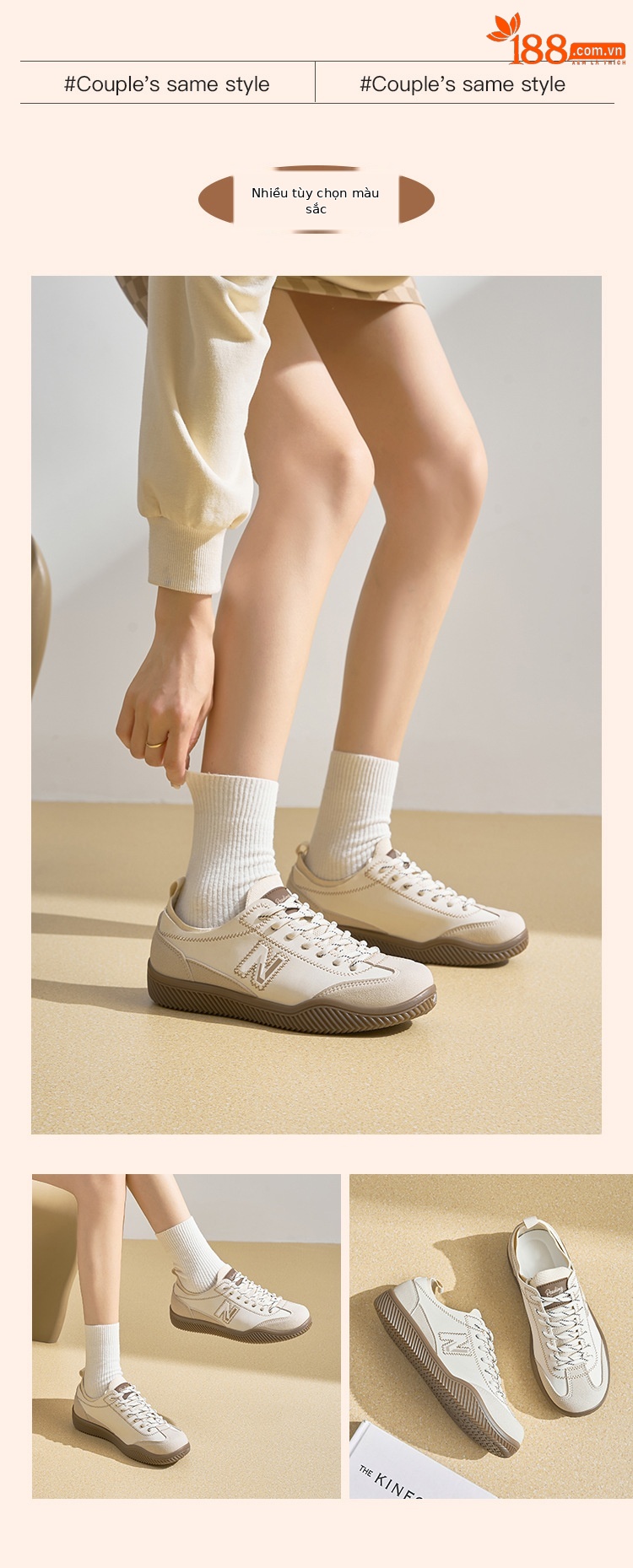 Giày thể thao nam Balance Cool Running Retro đa năng, tập luyện thường ngày — 468m trắng chi tiết 8