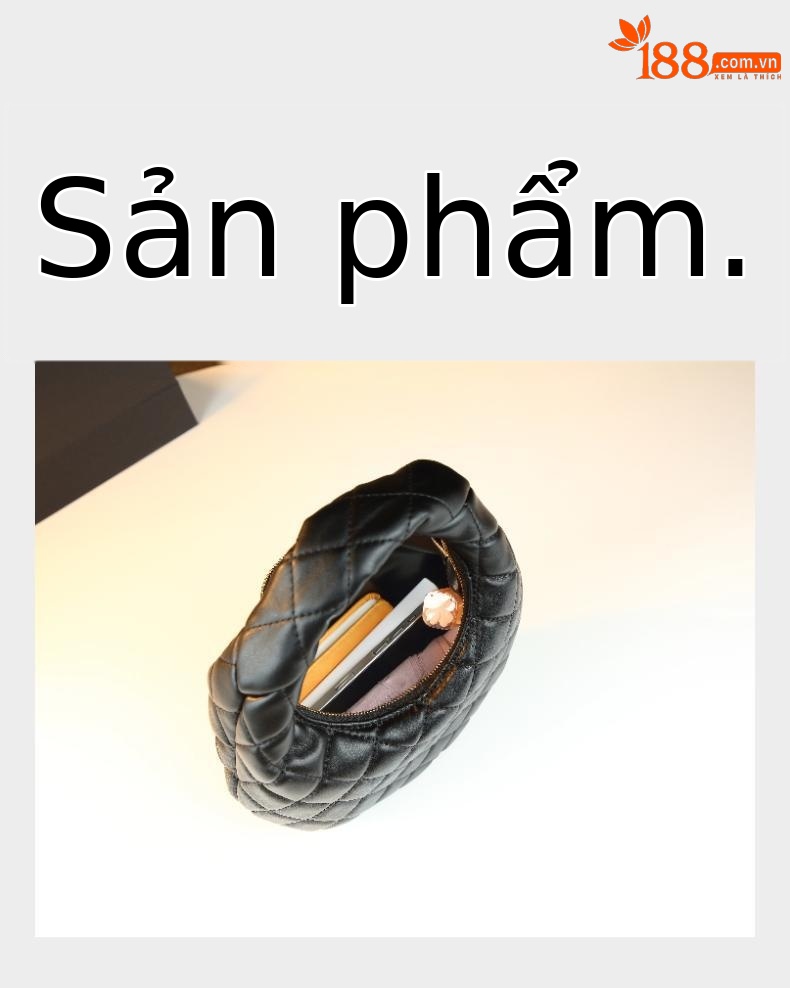 Túi xách nữ hình lưỡi liềm da thật phong cách vintage — cà phê đá, màu nâu mờ, Mẫu cừu màu đen, Họa tiết cừu màu đỏ tía chi tiết 7