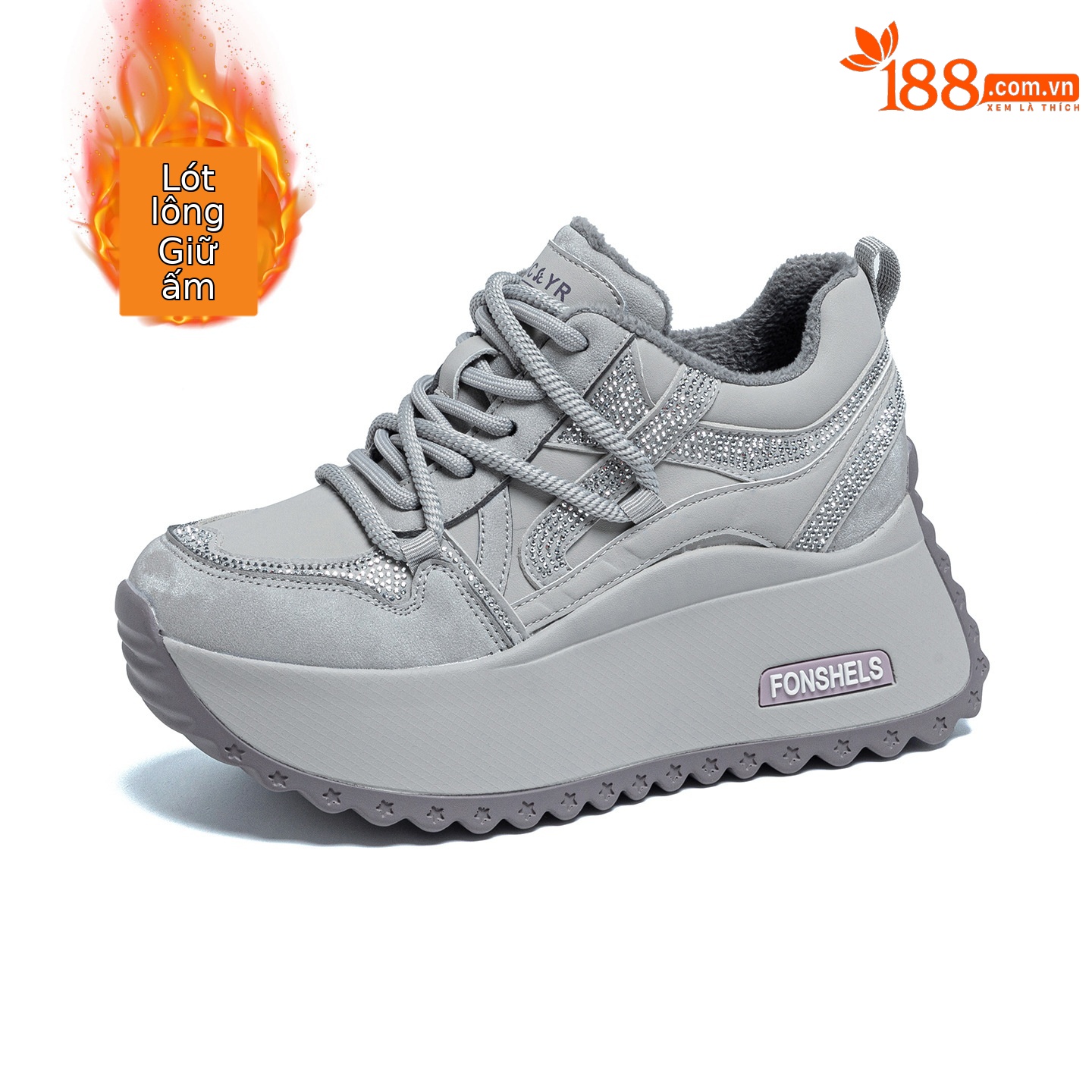 Giày sneaker nữ đế dày chunky phong cách cổ điển phối màu thời trang — M2992-1 plus nhung màu sâm panh, M2992 lót đơn màu sâm panh, M2992 lót đơn màu tím, M2992-1 plus nhung tím